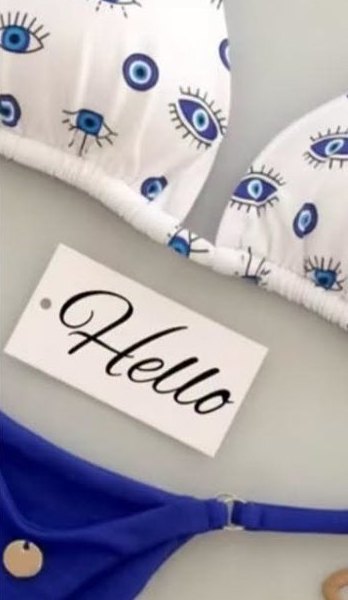 Maillot motif mauvais œil bleu